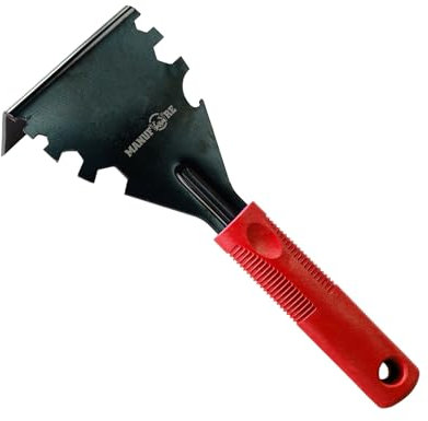 MANUFORE Rot Brecheisen, Nagelheber,Trim Puller, Multifunktionale Verkleidungsabzieher zum Entfernen von Sockelleisten，Holzböden, Fußleisten, Türverkleidungen, Nägel