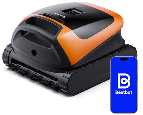Beatbot (2026 Nuevo Sora 30 Robot Piscina limpiafondos y Paredes, Plataformas y línea de flotación, 25700 LPH, Posicionamiento Superficie, 5l residuos,App,Piscinas enterradas y elevadas, Orange