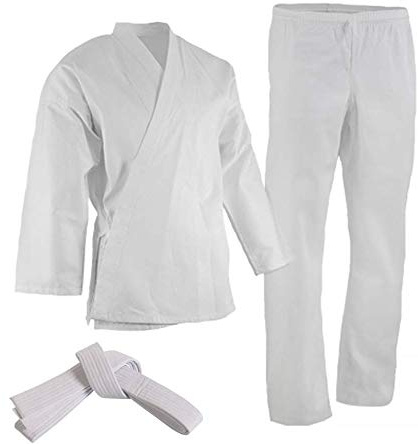 TMA 6.5 OZ KARATE GI/UNIFORMS (ELASTIC DRAWSTRING) (White, 0000)