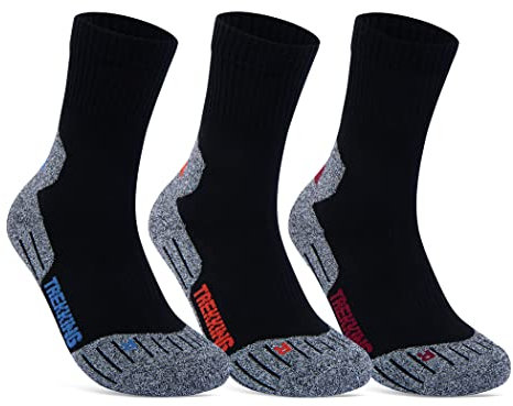 sockenkauf24 3 Paar Sportsocken Damen Herren Laufsocken Funktionssocken Wandersocken Stoßabfedernd 16101 WP (Farbmix 39-42)