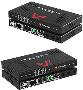AV Access Professional UHD 4K60Hz (HDBaseT) HDMI 2.0 Extender Up to 70M(230ft), 4K@30Hz HDR10 and 3D, Zero Latency over Cat5e/6/6a/7, Auto EDID Management, HDCP 2.2, 2-Way PoE + IR + RS232