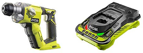 Ryobi R18SDS-0 ONE+ SDS Plus Cordless Rotary Hammer Drill (Body Only) - Hyper Green & RC18150 18V ONE+ Cordless 5.0A Battery Charger