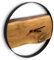holz4home® Wanduhr aus Eichenholz I Holzuhr mit Stahlrahmen Ø 43 cm I Runde Uhr Designuhr Analog I Perfekt für Wohnzimmer Küche Büro & Flur I Im modernen Loft Stil Industrial