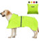 KOOGAL Große Hunde Regenjacken Mit Kapuze,Hunde Regenmantel,Mit Reflektierenden Sicherheitsstreifen, Wasserdichter Hundemackintosh, Geeignet Für Mittlere Und Große (Fluoreszie Grün, 6XL)