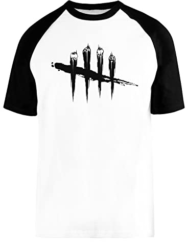 Logotyp Dead By Daylight Vit Baseboll T-Shirt Korta Ärmar Unisex Herr Kvinnor Baseball Tee