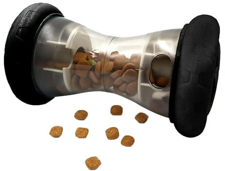 Happilax leckerli Spender Hund - Interaktives Spielzeug für Hunde mit Futter-Spender und verschiedenen Schwierigkeitsstufen - Langlebig und sicher - Mit kompakten Abmessungen: 4.5x8.7x4.5 cm