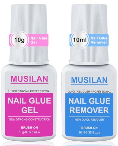 colla per unghie e solvente per colla, gel per unghie super forte per premere sulle punte delle unghie acriliche e rimuovere rapidamente le unghie per un kit di gel acrilico finto di lunga durata