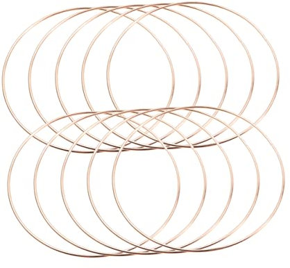 Stickrahmen aus Holz goldene Metallringe Kranz aus Metall goldene Girlande Kreis Metallbügel Makramee-Ringe Kreuzstichzubehör Traumfänger Metall Ring Messing Lieferungen Holzring