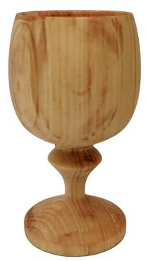 Wooden World - Large Wooden Goblet Cup Made of Cherry Wood Ecological and Solid
