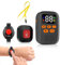 PILSAMAS Wiederaufladbar Pager rufsystem - 1 notrufknopf für senioren + 1 Notfallarmband, SOS Armband + 1 Pager, Senioren Notruf mit Vibration, LED Anzeige, Stumm Schaltung, Niedrig Power Erinnerungm