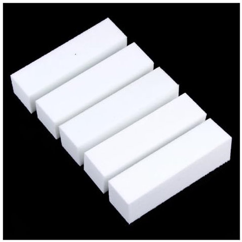 LZZYFPX 5/10 Pezzi Lima for Unghie Professionale Blocco lucidante for Unghie Lima for Manicure e Pedicure Spugna for lucidatura Accessori for Nail Art(10pcs White)