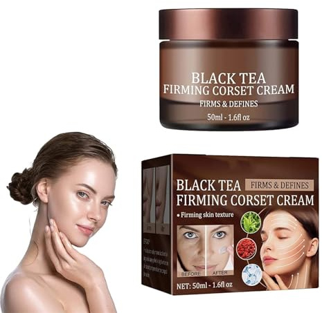 Mascarilla Peel-Off de Té Negro, Crema Antiedad de Té Negro, Reafirmante y Esculpente, Hidratante y Reparadora, Apto para todo tipo de piel facial