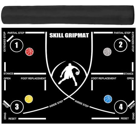 Basketball non tapis de basket-ball - Équipement d'entraînement silencieux | Accessoire portable sans glissement 120 x 86 cm Players Sports Room Sports Formation Outdoor Terrain