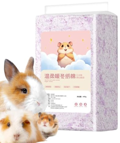 Hamster Bedding, 450g Wood Chips Odor Control, Small Pet Bedding for Comfortable Nesting, Natural Absorbent Material with Soft Texture, for Ferret Bunny Gerbil Hedgehog Reptile Bird Pet Animal