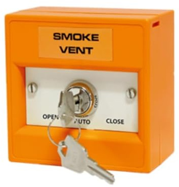 Smoke Vent Firemans Key Switch Orange Yellow AOV Manual Override Resettable (orange)