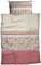 Casatex Bettwäsche Karoline Biber rot-beige-weiß Größe 135x200 cm (80x80 cm)