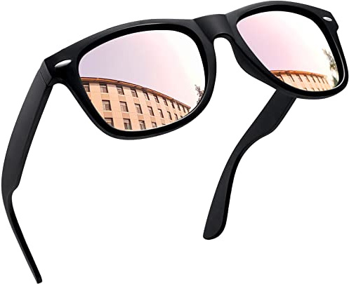Joopin Fashion Square Solglasögon Dam Herr Polariserade UV400 | Retro Rektangulära Polarized Sunglasses for Men and Women för Utomhus Vandring Fiske Golf