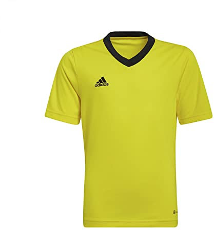 adidas Unisex Kinder Entrada 22 Jersey, Team Yellow / Black, 7-8 Years