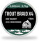 Major Fish Trout Braid 4 Fach geflochtene Schnur Forelle Ultralight 150 Meter 0.045-2,7 kg - Moos Green