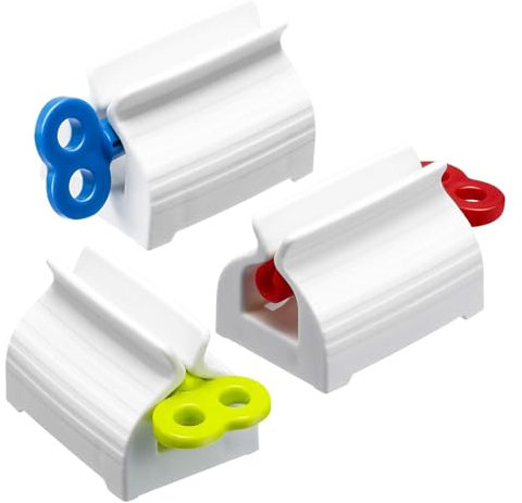 Toothpaste Squeezer, Plastic Toothpaste Roller Tube Squeezer, Toothpaste Dispenser for Paint, Hand Cream, Ketchup, and Cosmetic Tube(3-Pack)
