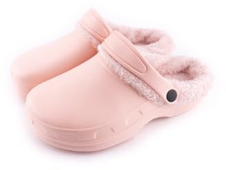 R-ISLAND Clog Classic, sabots d'hiver pour femme, avec doublure chaude, imperméable, avec semelle antidérapante, confortable, pour maison, chambre, salon., Sakura, 41 EU