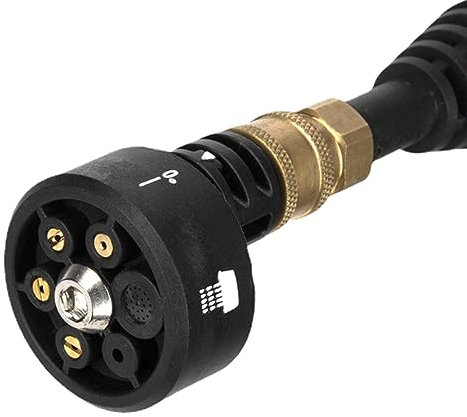 Exingk 6 in 1 Adjustable Nozzle for 1/4 Inch High Pressure Cordless Washer Cleaner, Water Guns, Parts, Hose, Nozzle Replacement, Connector, Watering, Garden