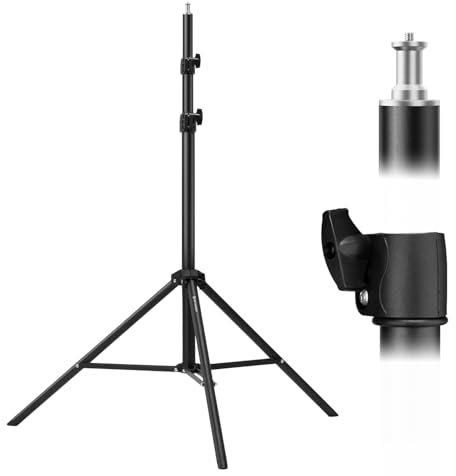 K&F CONCEPT Trípode de luz para fotografía, 280 cm, Metal Light Stand para fotografía de Estudio, Reflector, Flash y vídeo, trípode de iluminación Ajustable Alto con Universal 1/4 Srew