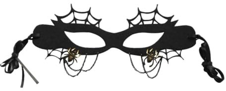 CONGARTENO Karneval Maske Spider Netz Halbmaske Aus Filz Für Kostümparty Und Halloween Wiederverwendbar Schmutzabweisend Klare Sicht Leicht Und Langlebig