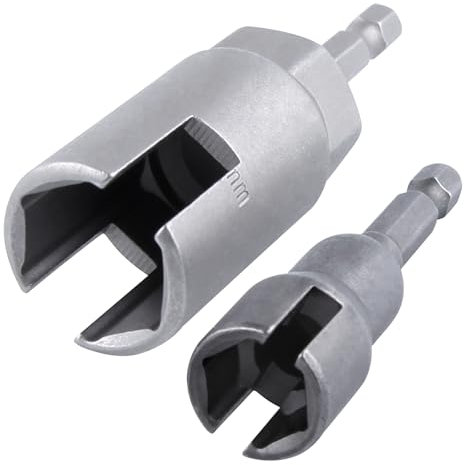 GOLD DEER 2 Pack Power Wing Nut Driver Set (2 Size 12mm,19mm) Wing Nut Drill Bit Socket Wrench Tool Set with 1/4 Quick Connect Hex Shank for Panel Nuts C Hook Bolts Eye Screws Q-Hanger