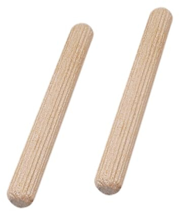 SKIR'CO (300 pezzi) Tasselli in Legno 8 x 70 mm, Tappi in Legno Scanalati, Perni Scanalati per Mobili, Tasselli Scanalati