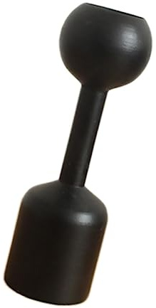 Cabilock Black Wooden Candleholder Decorative Candlestick for Household Furnishing and Photo Prop Smooth Surface One Molding for Romantic Party Atmosphere and Table Display