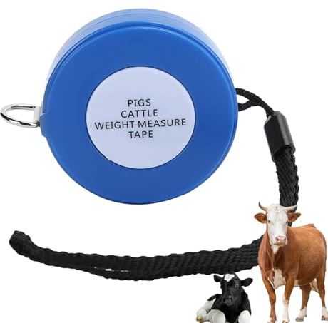 Ruban de Mesure Pour Bovins, Télescopique Ruban À Mesurer Pour Animaux de 2,5m, Échelle À Double Face, Rubans Mesure du Tour Poitrine Pour les Bovins Laitiers et Boucherie Outil
