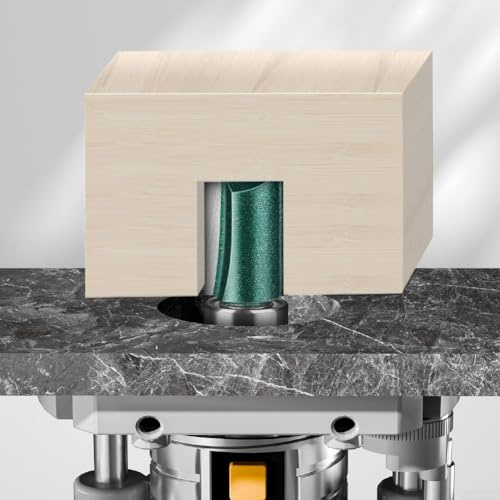 Ball Bearing Router Bit Set 4pcs, 1/4 Inch and 6mm Shank, for Flush Trimming Pattern Cutting and Dadoing, Compatible with Electric Router Milling Machine for CNC(B)