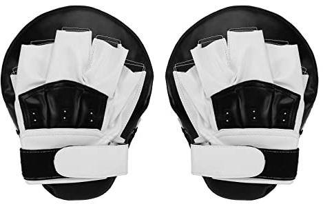 Lobamop Boxing Leather Punch Focus Mitts,Target Training Hand Pads for Karate, Muay Thai Kick, Sparring, Dojo, Martial Arts