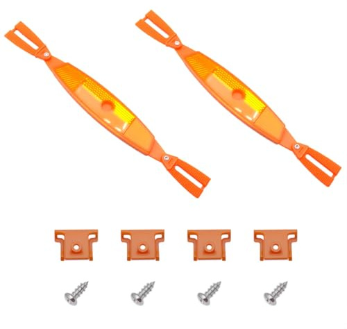 LBTODH 1 Pair Bike Wheel Spoke Reflectors Universal Orange Bicycle Safety Warning Reflector for All Types of Bicycles