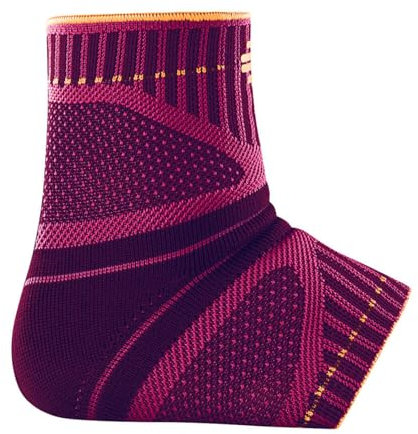 BAUERFEIND, 1 Sprunggelenk-Sportbandage, Zur Unterstützung des Fußgelenks beim Sport, Für Wettkampf und Training, Rechts und links tragbar, Gr. S, Pink, 11419481950011