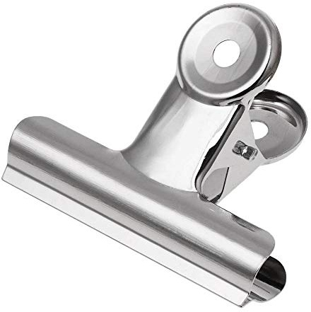 Aeromdale Metall stor bulldogg klämma brevklämma – 75 mm silver bulldog pappersklämma klämma/sedelfil pärm klämmor kontorsföremål present
