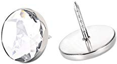 sourcing map 20 Piezas Cristal Tapicería Clavos Tachuelas 16, 8mm Diámetro | Cabeza 17mm Longitud Vástago, para Muebles Sofá Cabeceros