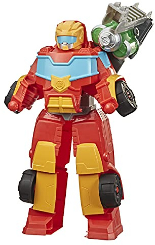 Playskool Heroes Transformers Rescue Bots Academy Rescue Power Hot Shot konverterande leksaksrobot, 35 cm samlarobjekt actionfigur leksak för barn i åldrarna 3 och uppåt