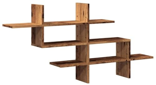 vidaXL Scaffale a Parete Legno Vecchio 124,5x18x60,5 cm in Truciolato