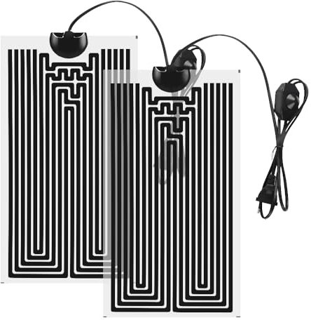 CJBIN 2 Pcs Heizmatte Terrarium, 14W Heizmatte Mit Thermostat mit Temperaturregelung, Verstellbares Heizkissen für Reptilien, für Reptilien,Schlangen,Eidechsen, Aquarienheizkissen (28 * 15cm)