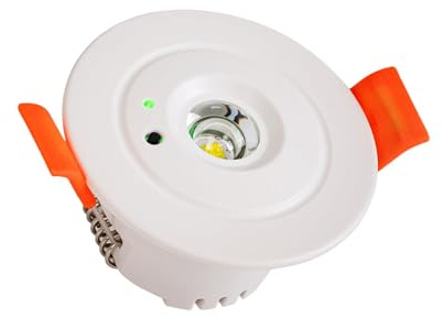 BARCELONA LED - Faretto di emergenza da incasso a LED 3W Ø60mm - Autonomia 3 ore, Bianco freddo 6000K, IP20 per interni per case, uffici, hotel, negozi