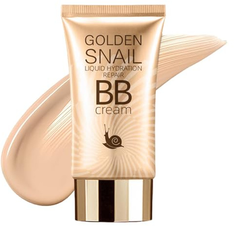 BB Cream Light SPF 50+ Gold Snail Sunscreen,BB Cream Tinted Moisturizer with SPF, Tinted Moisturizer for Face Women, Medium Coverage With SPF, Hydrating Foundation, Color Correcting (Natural)