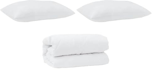 Gecheer Copripiumino e Cuscini Bianco Microfibra, 3 pezzi, Calore e Comfort, Ideale per ogni Stagione, Per Camere da Letto