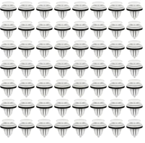 50 Pièces Panneau De Carte Porte Intérieure De Clips, Clips pour Porte de Voiture, pour Laguna Scenic Master Megane Twingo Traffic Kangoo Compatible avec Opel Vivaro Movano （Blanc）
