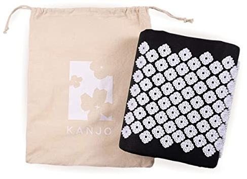 Kanjo Acupressure Cushion | Memory Foam Acupressure Pillow for Back and Sciatica Pain | 100% Cotton Linen Cover