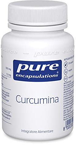 Pure Encapsulations - Curcumina 500 con Bioperin - Estratto di Curcuma per un'Ottima Biodisponibilità - 30 Capsule