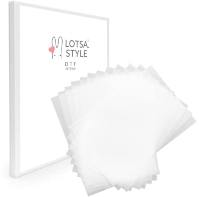 Lotsa Style Premium A3 Plus (13 x 19) Direct to Film DTF Transfer Film PET Heat Transfer Sheets PreTreat Cold and Warm Peel (105 Sheets, Matte)