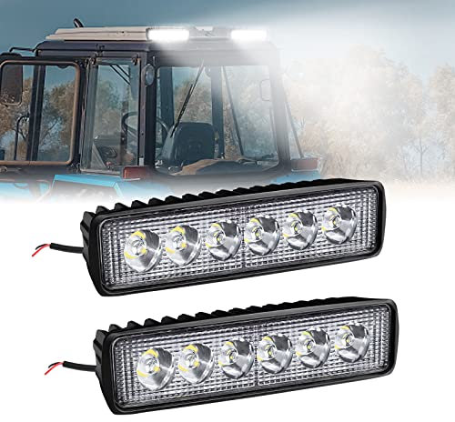 LARS360 18W LED Arbeitsscheinwerfer 12V/24V Offroad Fluter Zusatzscheinwerfer Rückfahrscheinwerfer Scheinwerfer Licht IP67 für Traktor SUV UTV ATV (2 Stück)