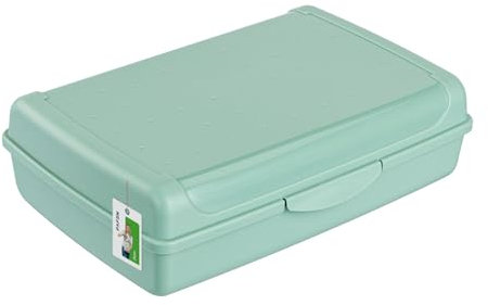 Brotdose Lunchbox Erwachsene Kinder 3,7l - 295 x 200 x 85 mm - BPA Frei Vesperbox Frühstücksbox Brotbox, Grün
